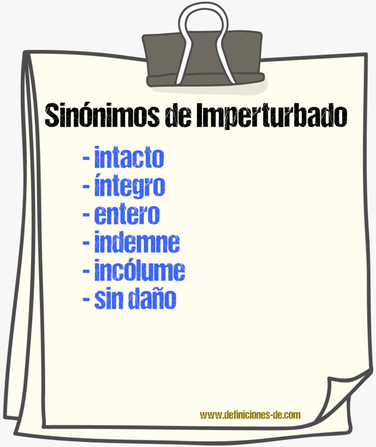 Sinónimos de imperturbado