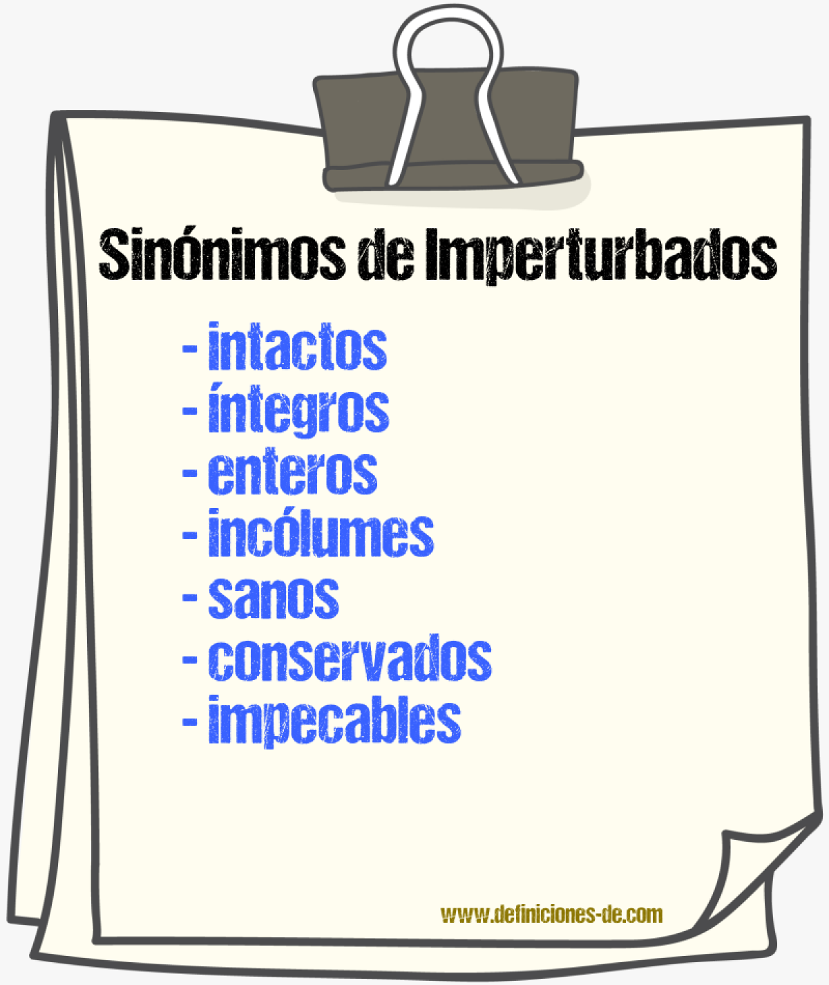 Sinónimos de imperturbados