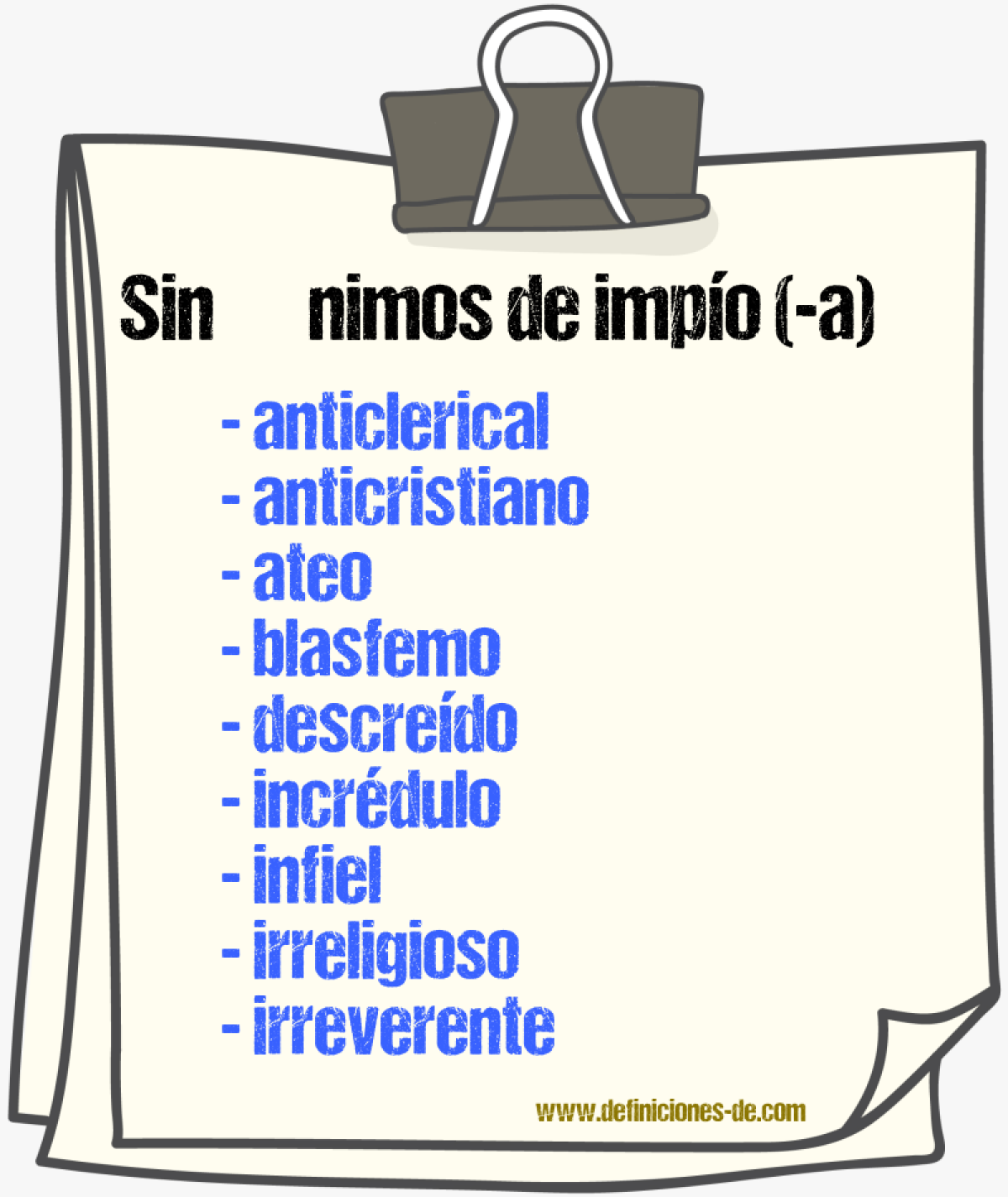 Sinnimos de impo