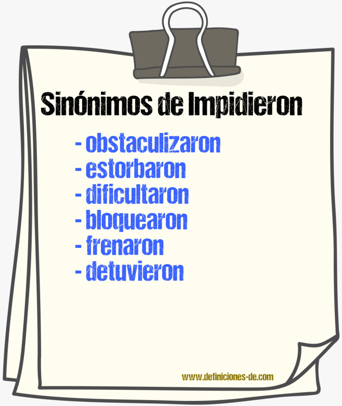Sinónimos de impidieron