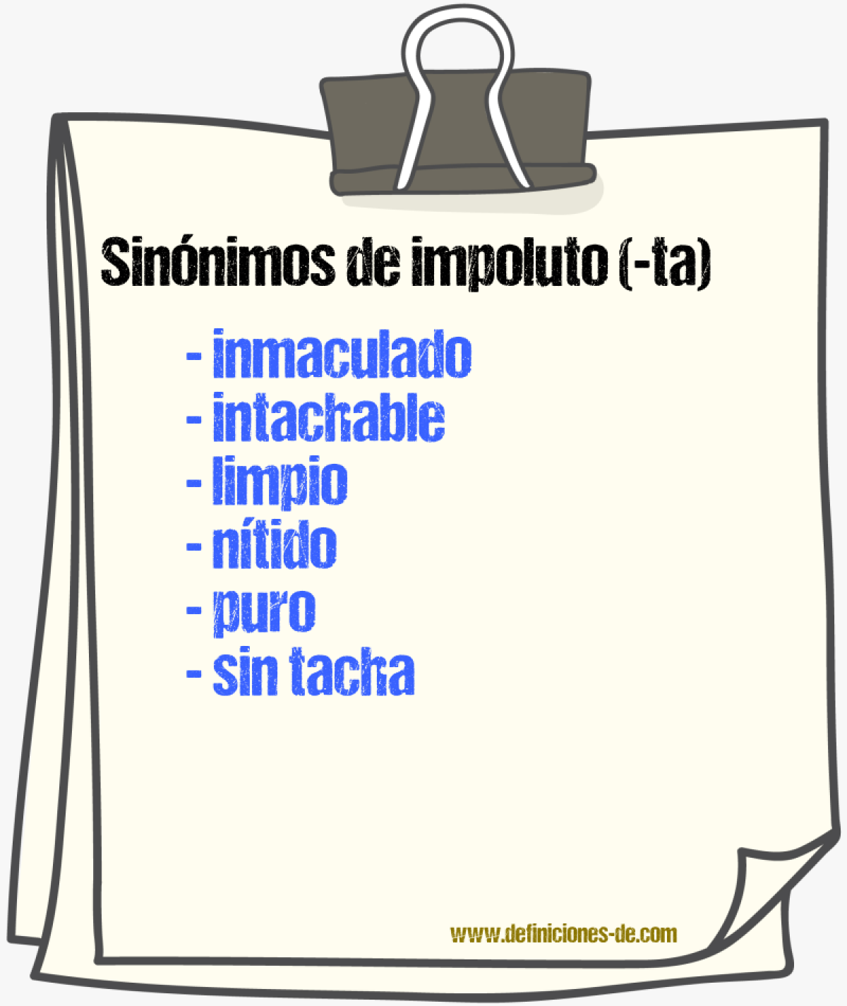 Sinnimos de impoluto