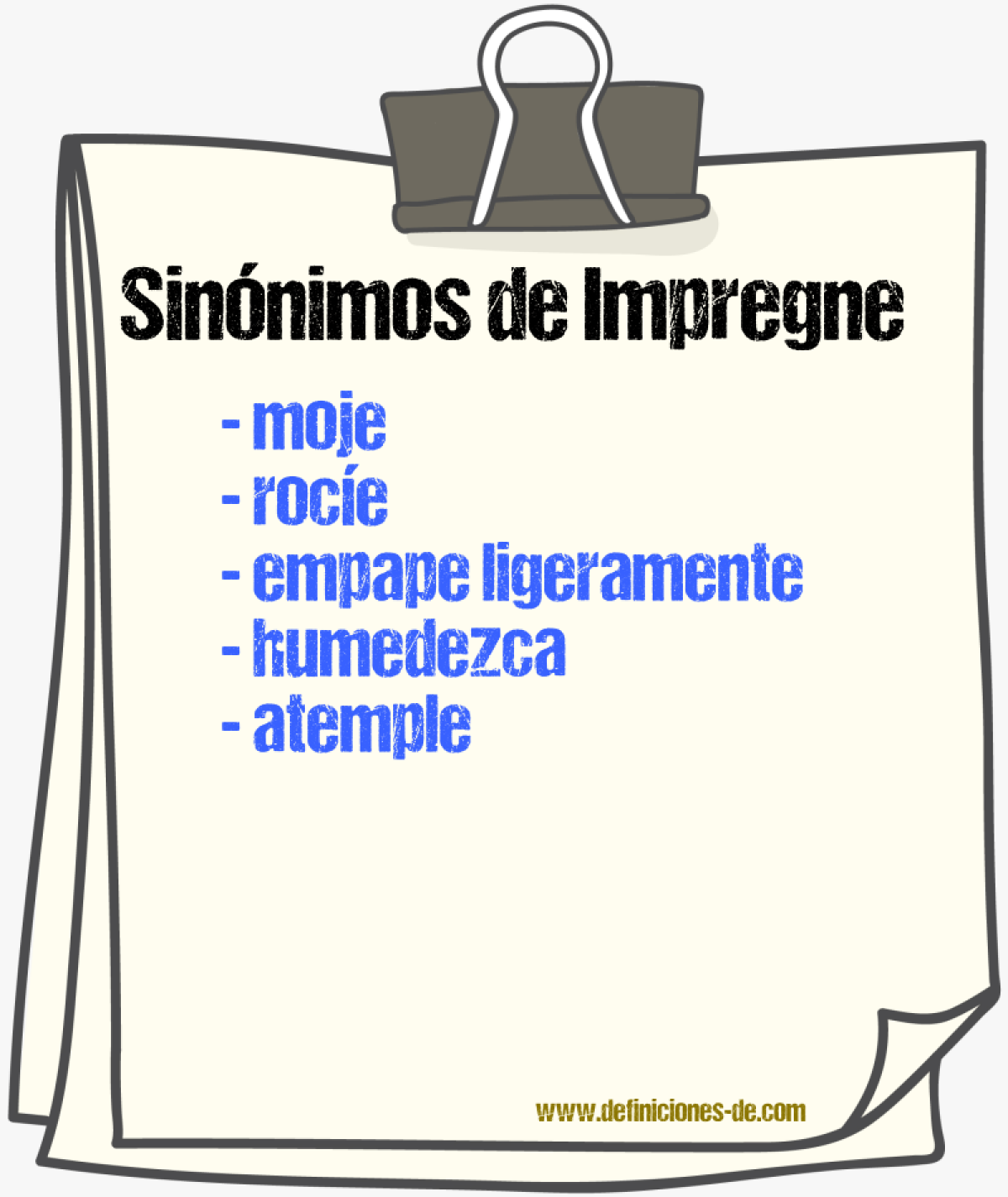 Sinónimos de impregne