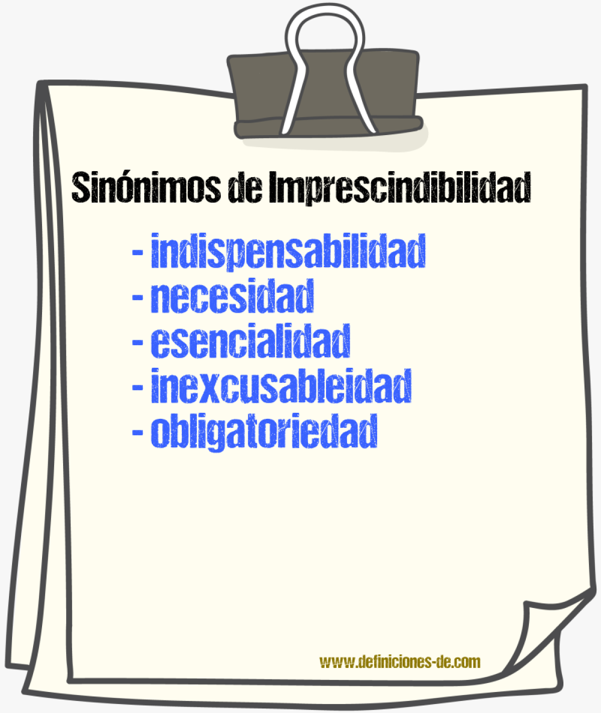 Sinónimos de imprescindibilidad