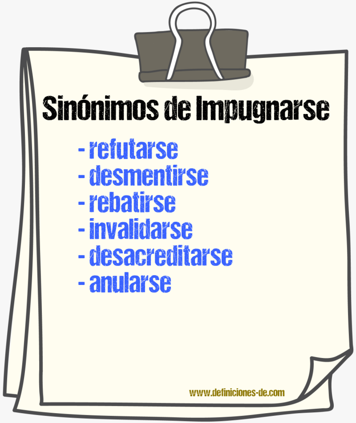 Sinónimos de impugnarse