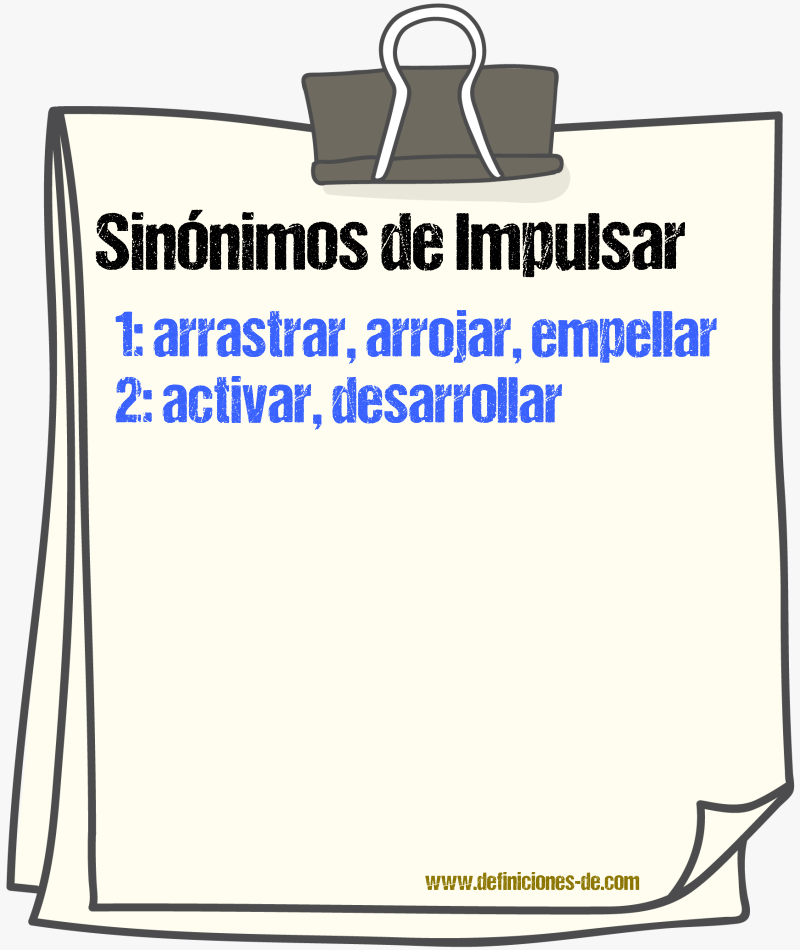 Sinnimos de impulsar