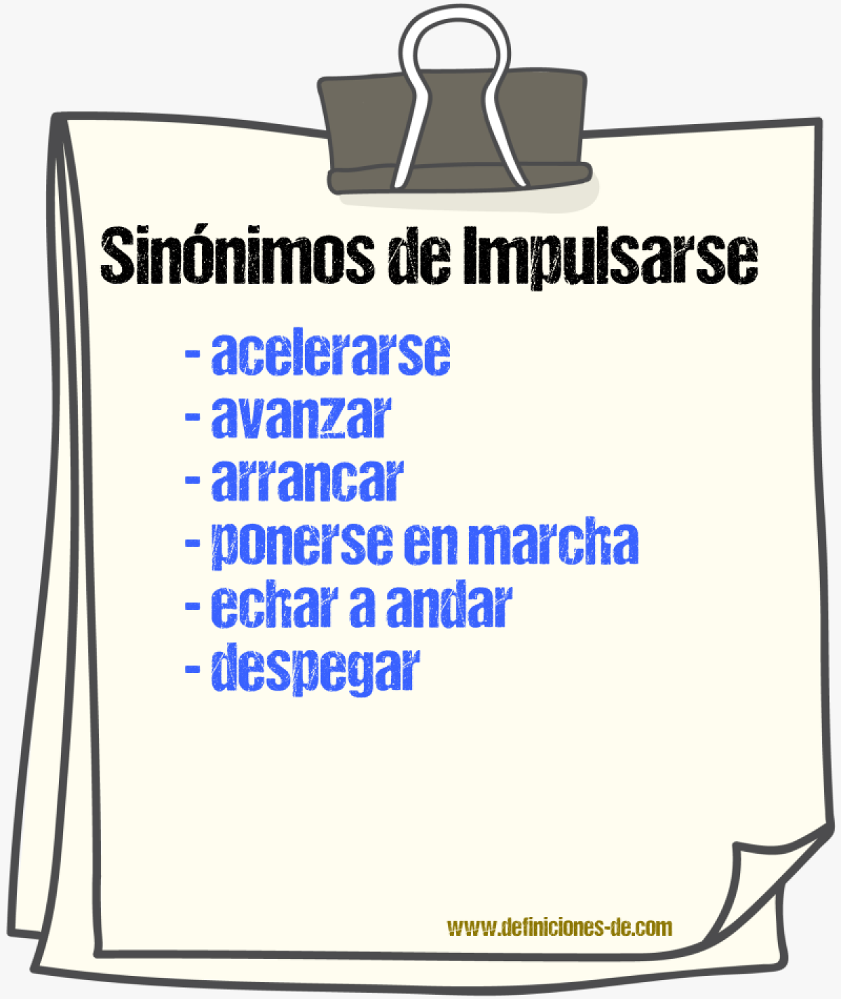 Sinónimos de impulsarse