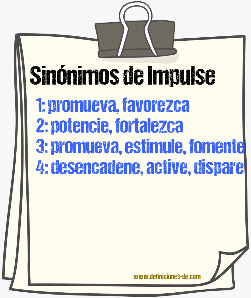 Sinónimos de impulse