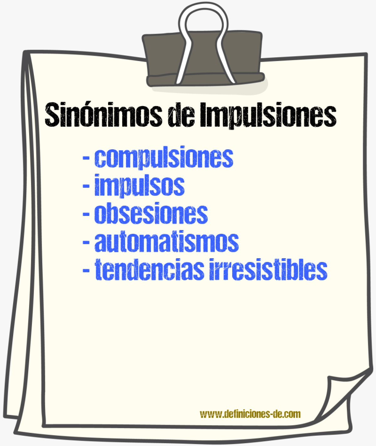 Sinónimos de impulsiones
