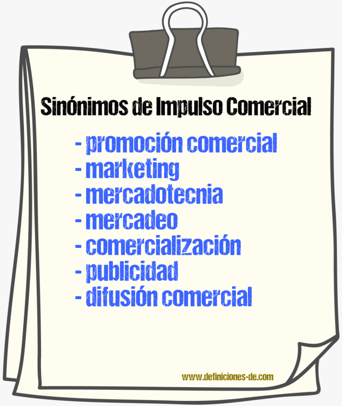 Sinónimos de impulso comercial