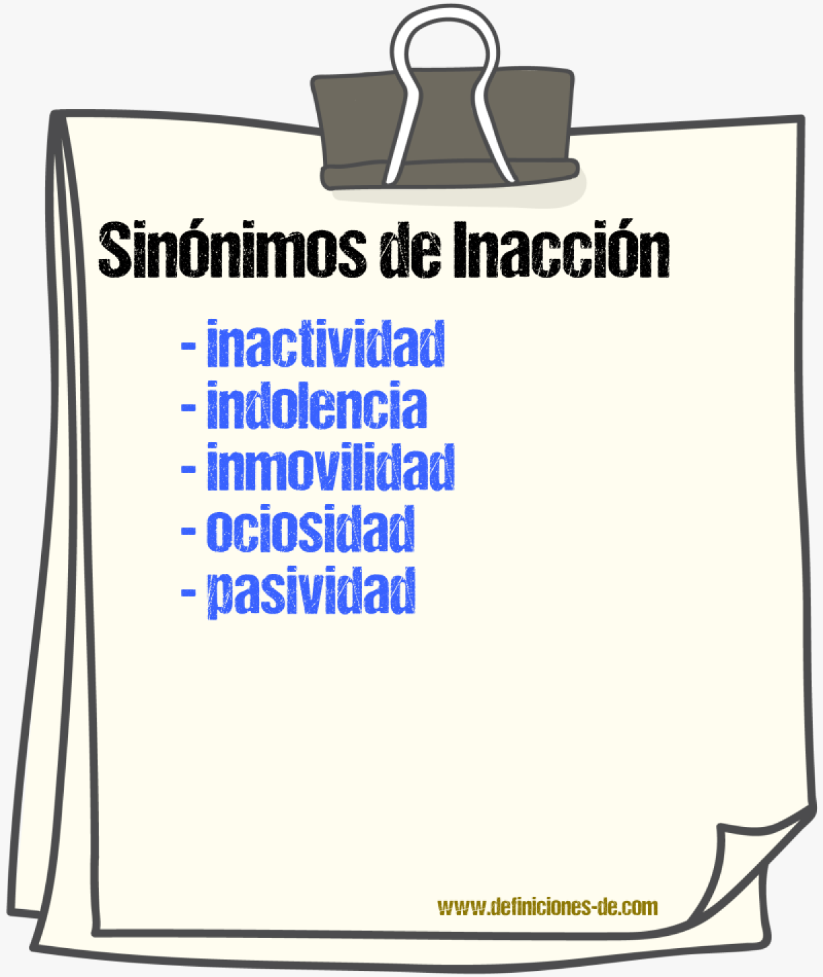 Sinnimos de inaccin