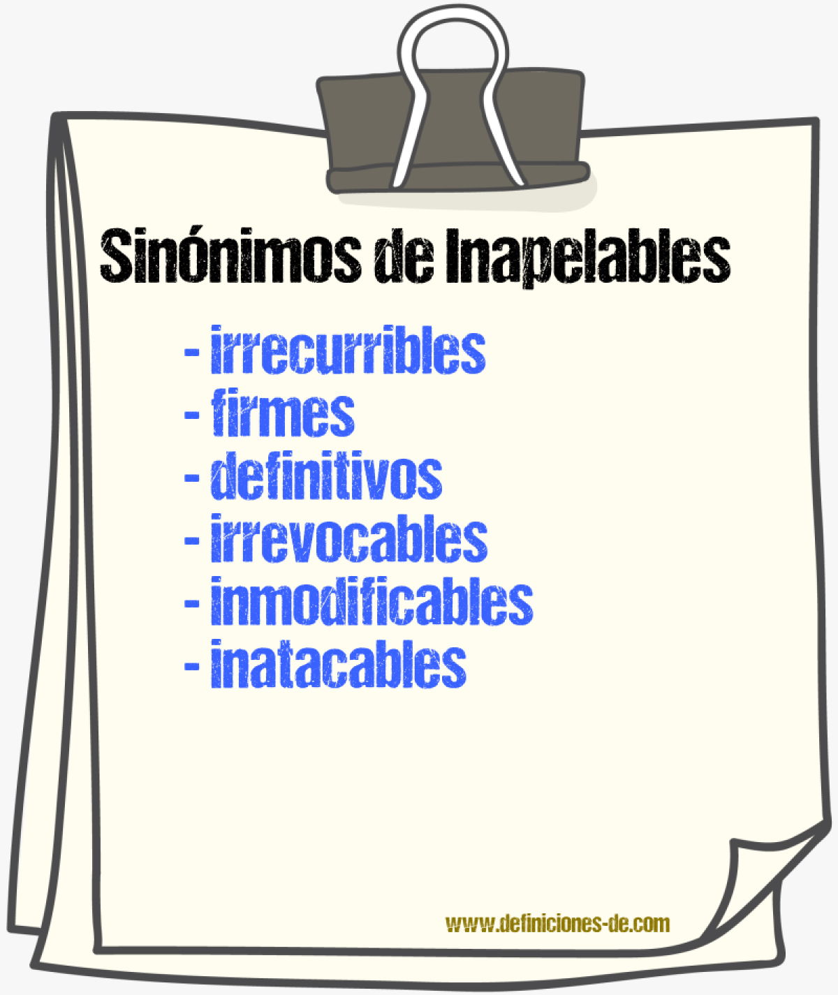 Sinónimos de inapelables