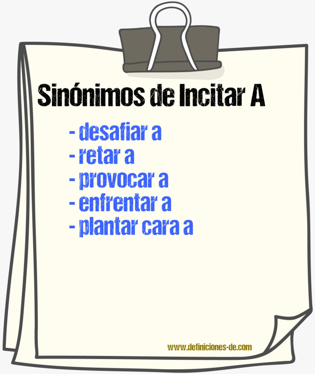 Sinónimos de incitar a
