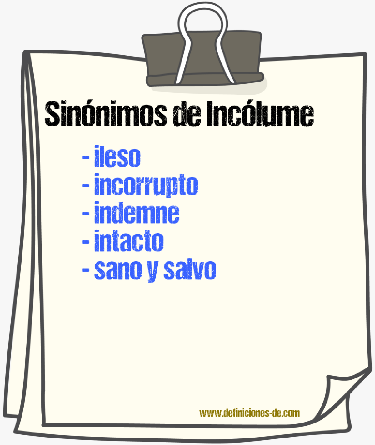 Sinnimos de inclume