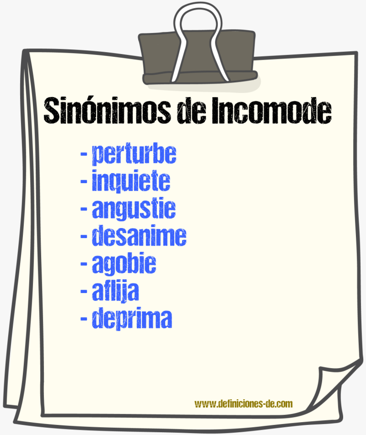 Sinónimos de incomode
