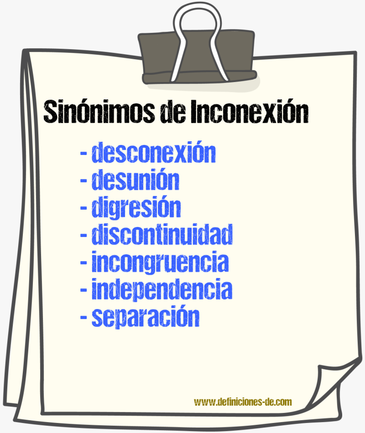 Sinnimos de inconexin