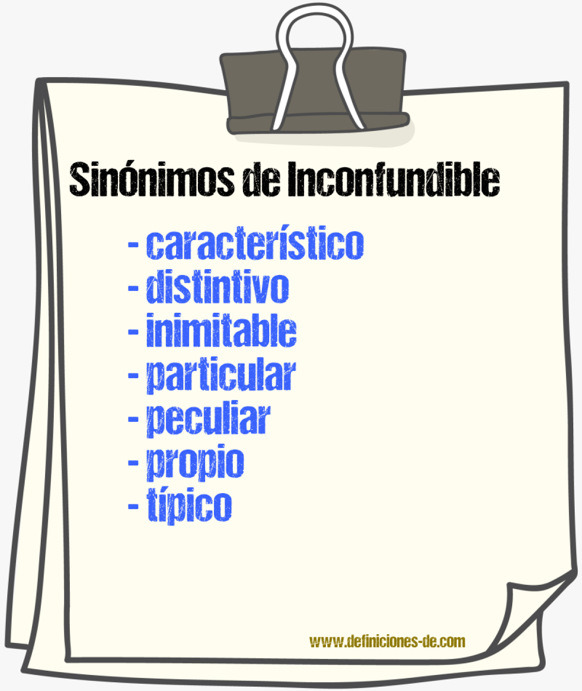 Sinnimos de inconfundible