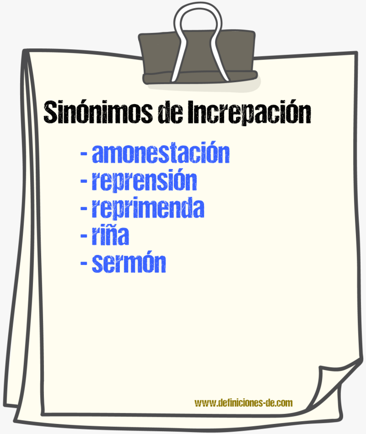 Sinnimos de increpacin