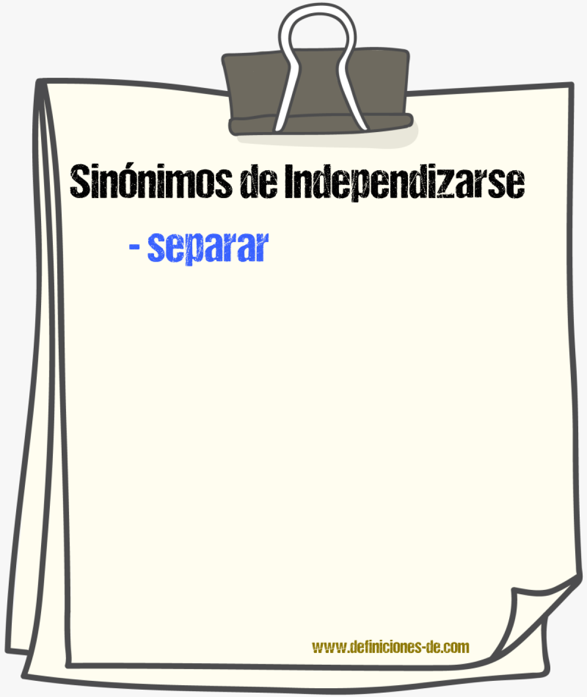 Sinnimos de independizarse