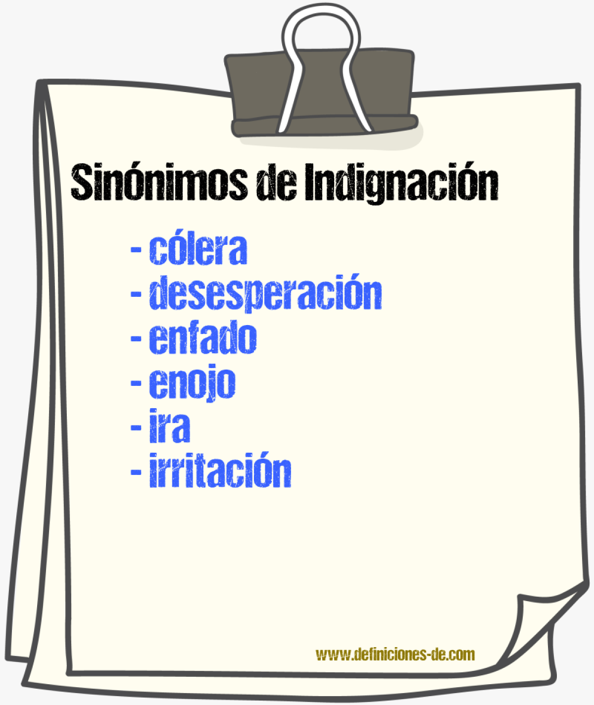 Sinnimos de indignacin