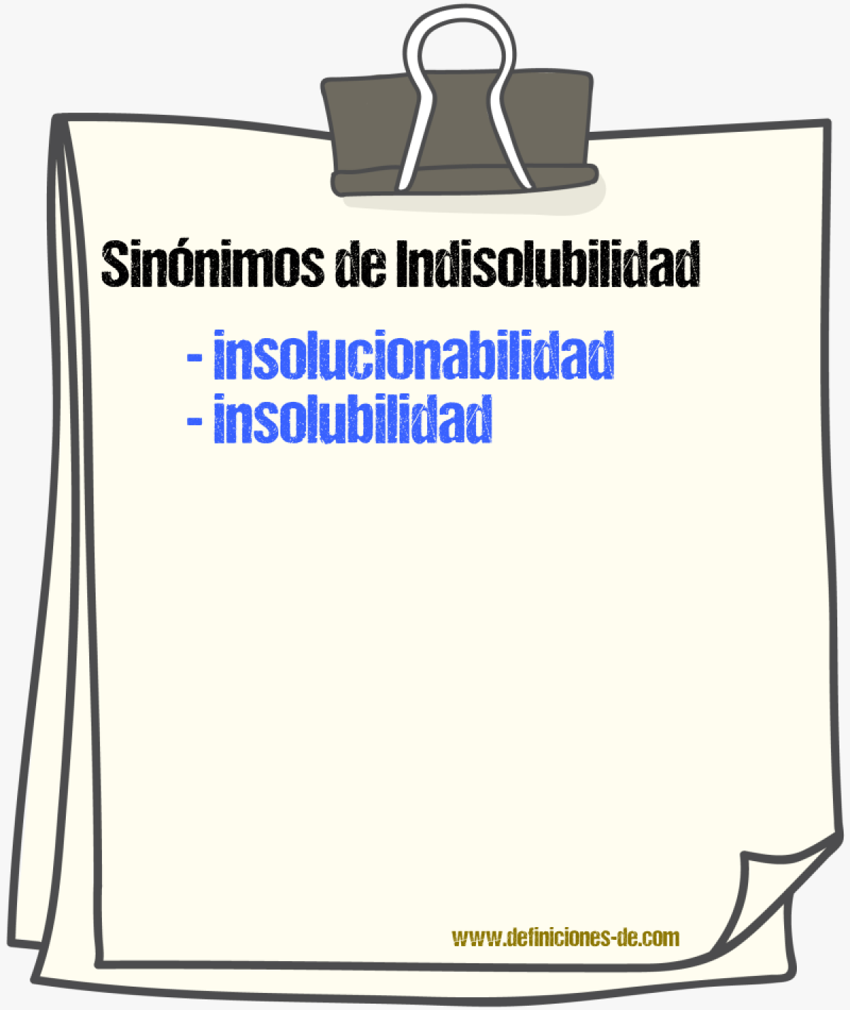 Sinnimos de indisolubilidad