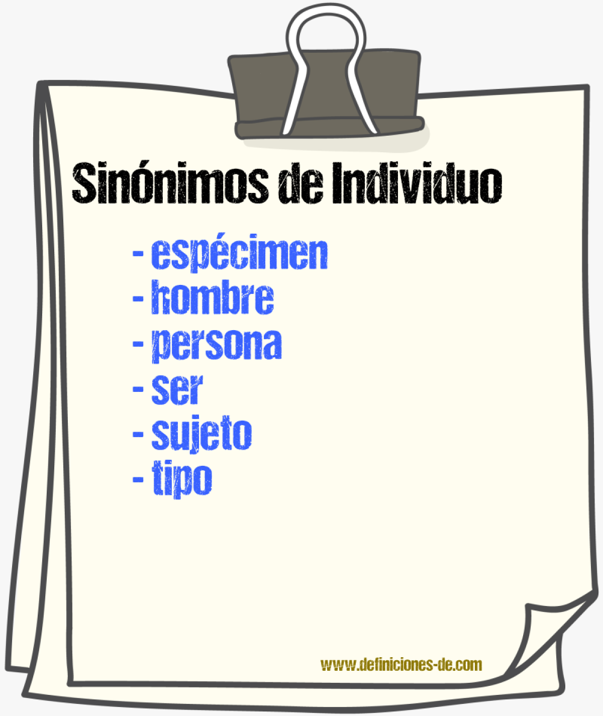 Sinnimos de individuo