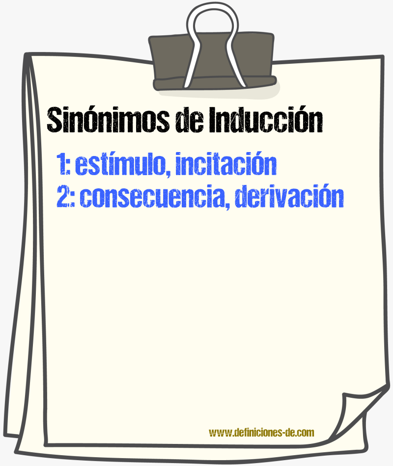 Sinnimos de induccin