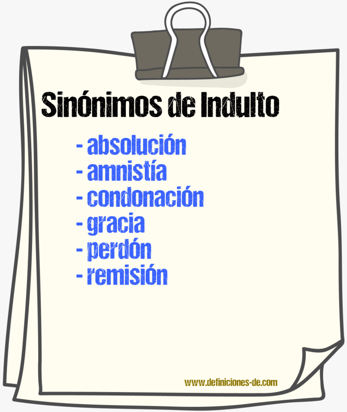 Sinnimos de indulto