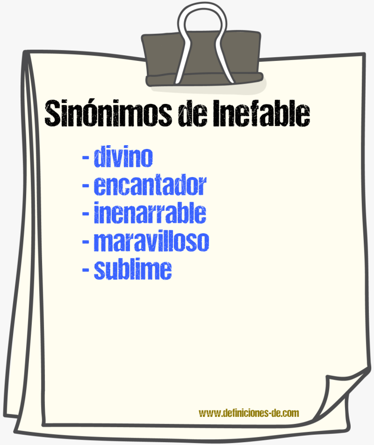 Sinnimos de inefable