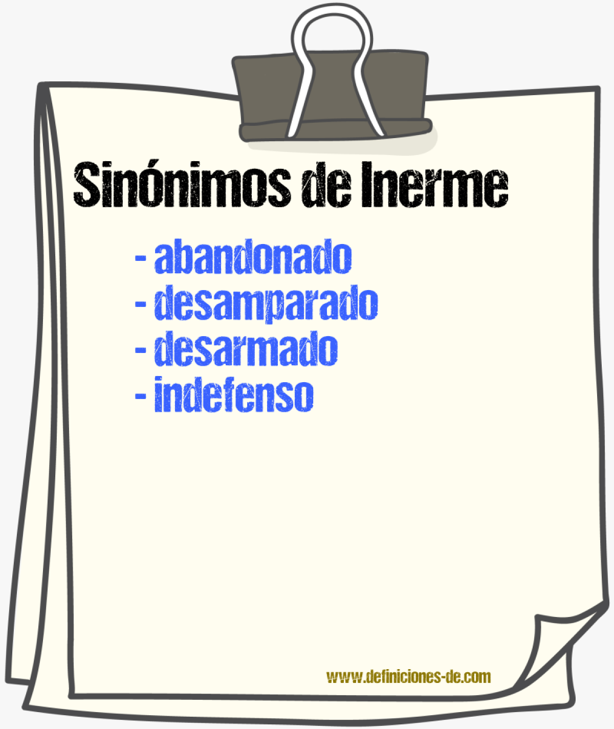 Sinnimos de inerme