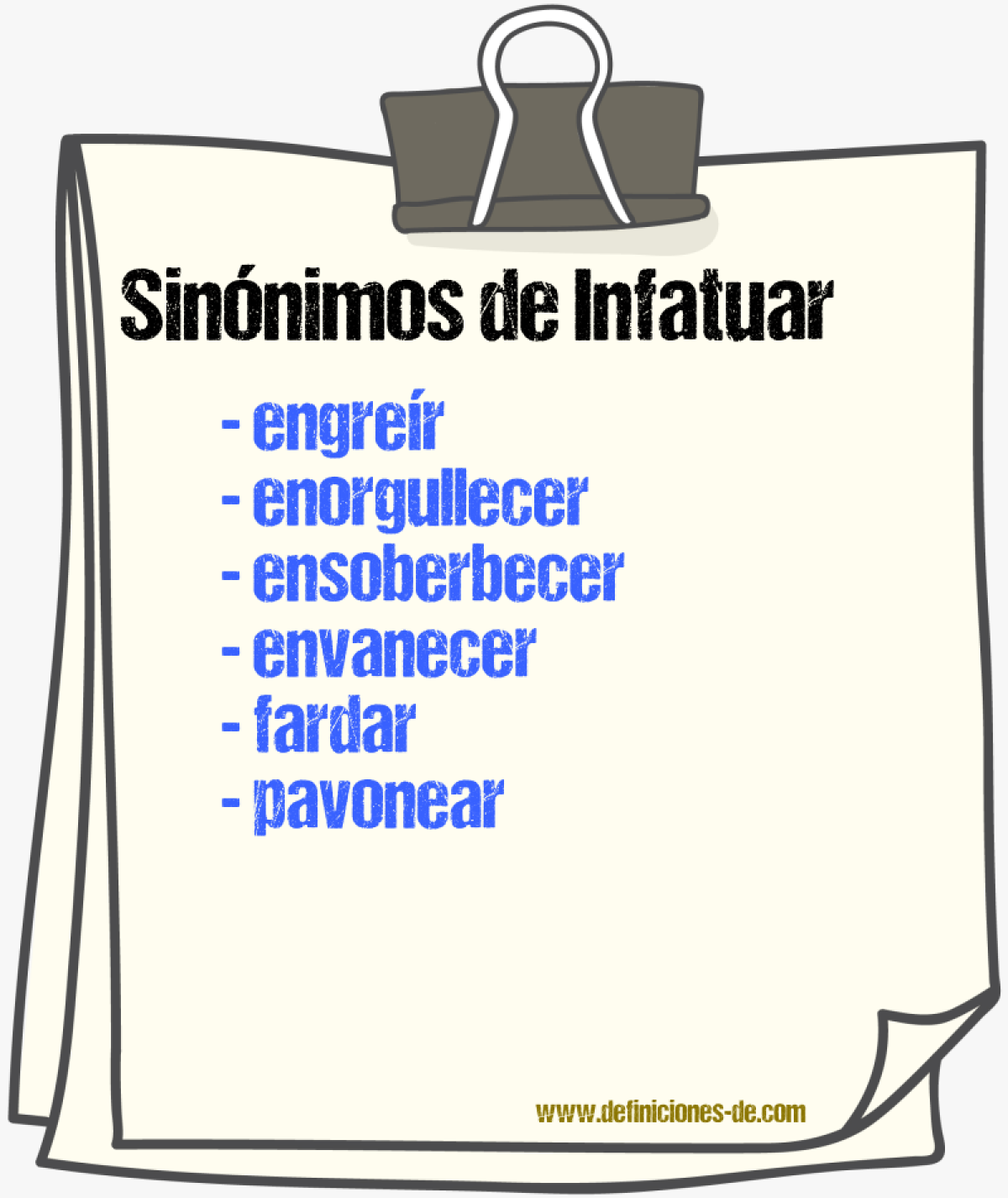 Sinnimos de infatuar