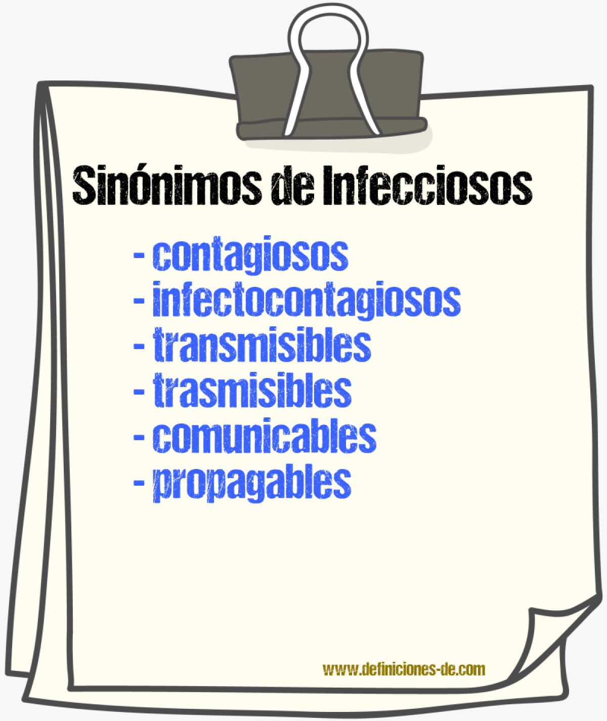 Sinónimos de infecciosos