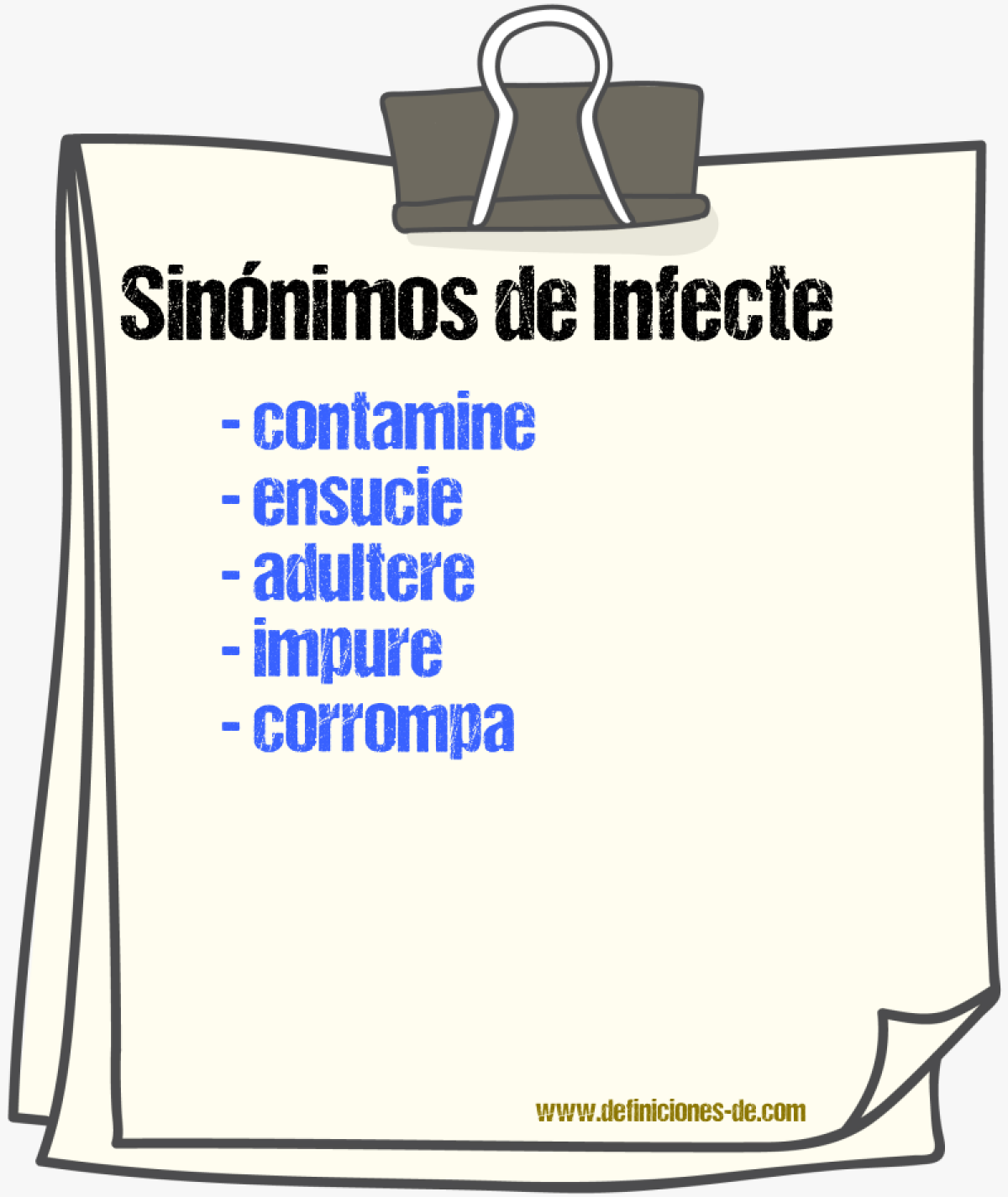 Sinónimos de infecte