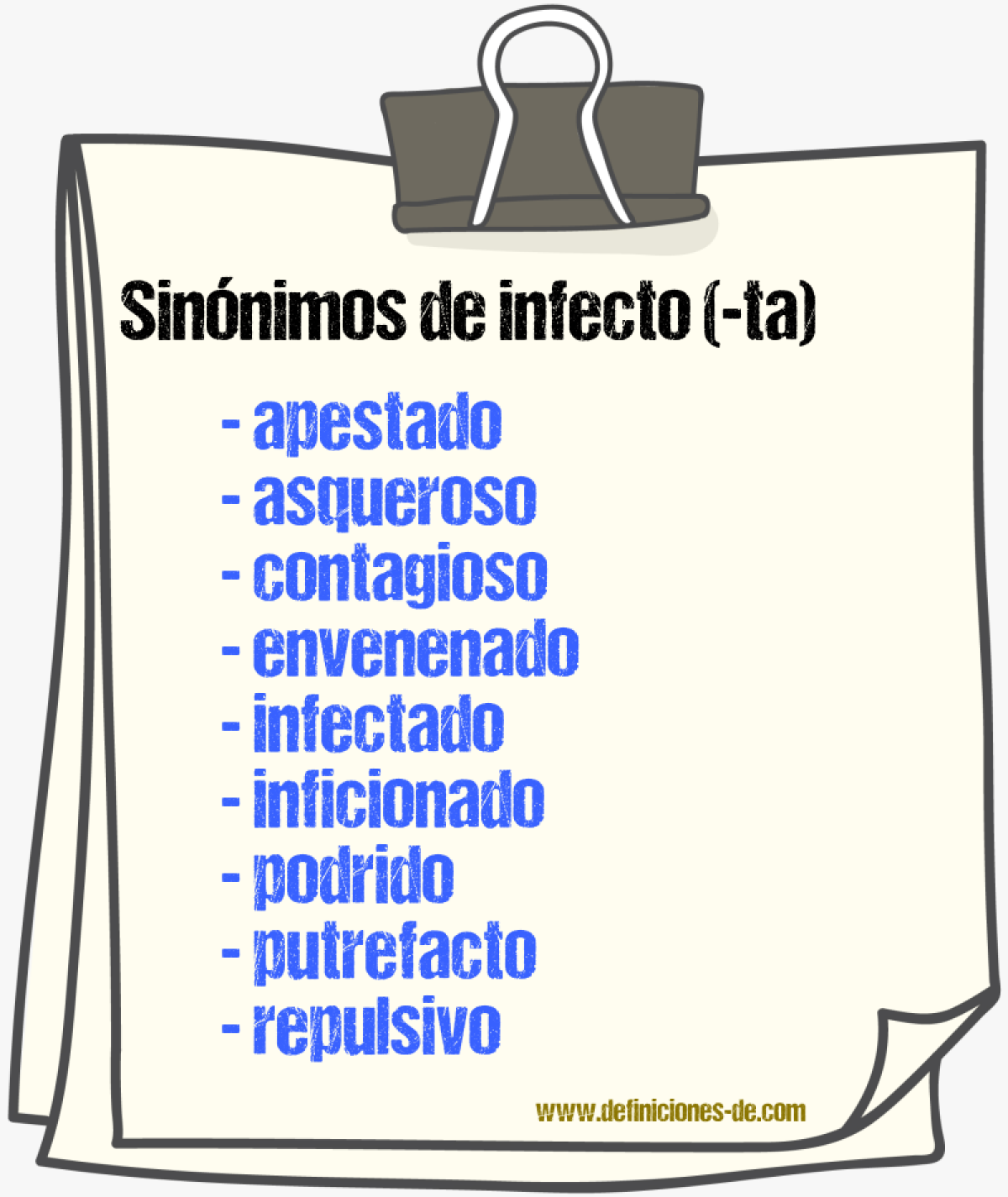 Sinnimos de infecto