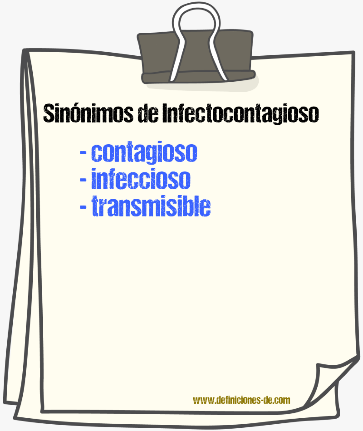 Sinnimos de infectocontagioso