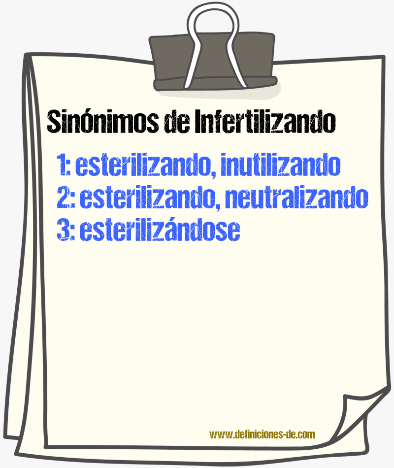 Sinónimos de infertilizando