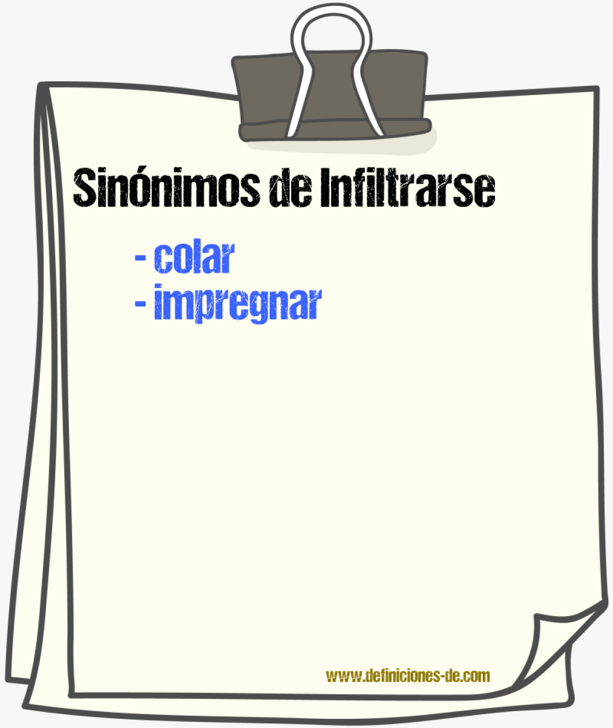 Sinnimos de infiltrarse