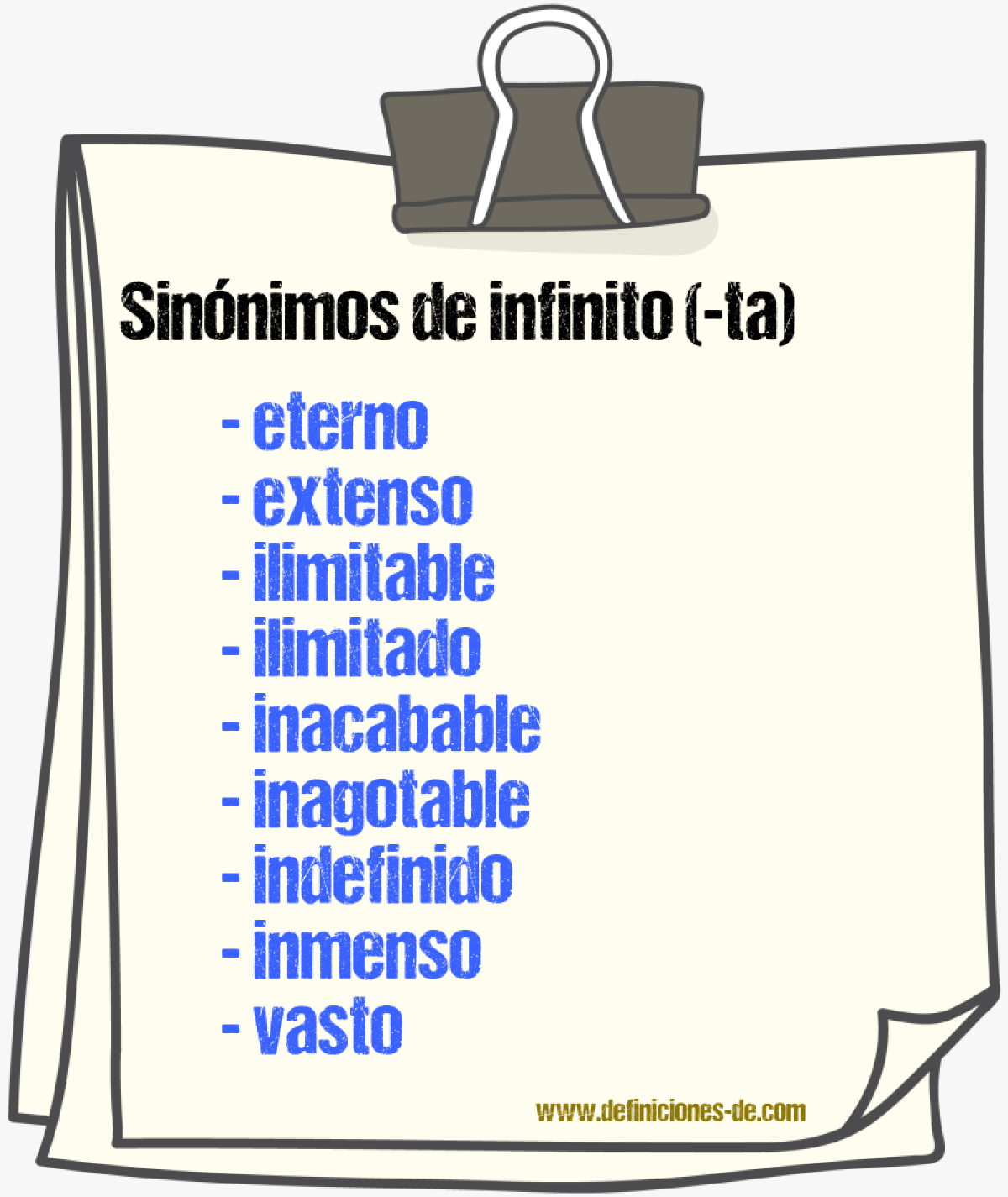 Sinnimos de infinito