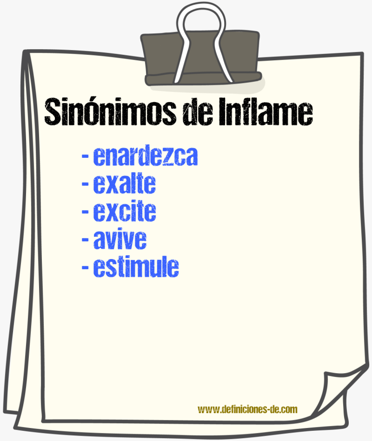 Sinónimos de inflame