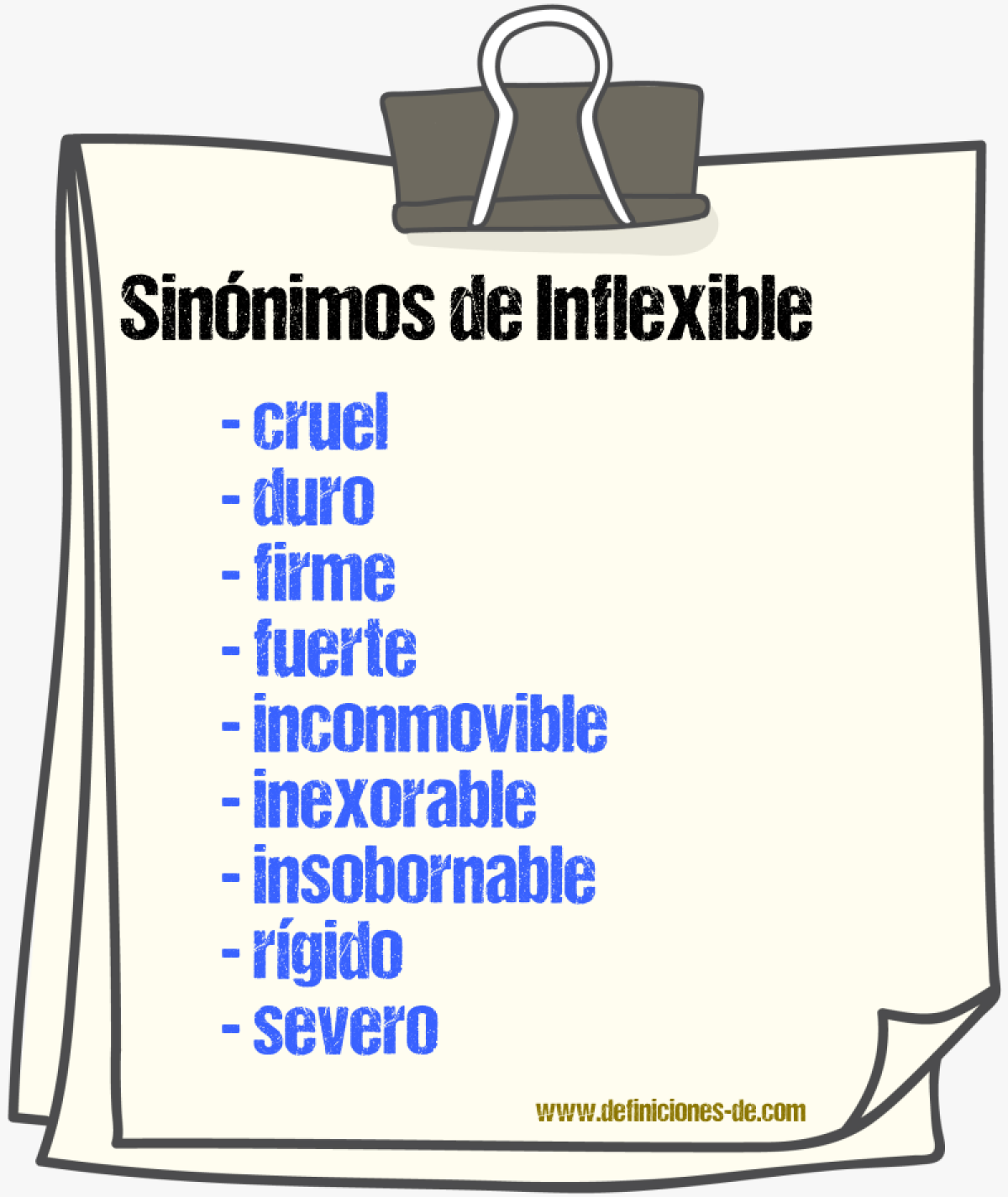 Sinnimos de inflexible