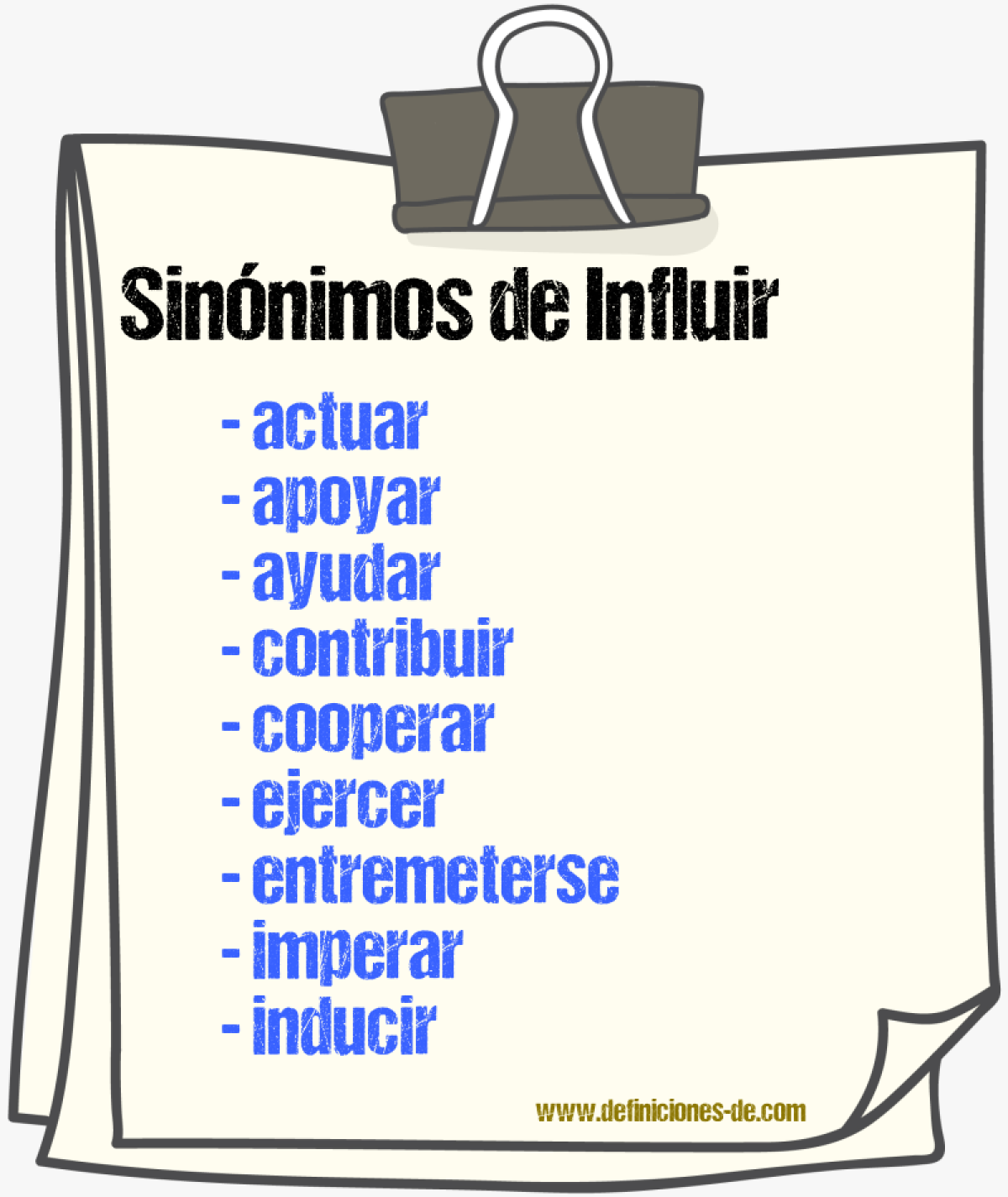 Sinónimos de influir