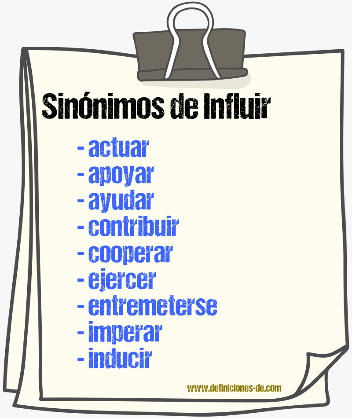 Sinnimos de influir