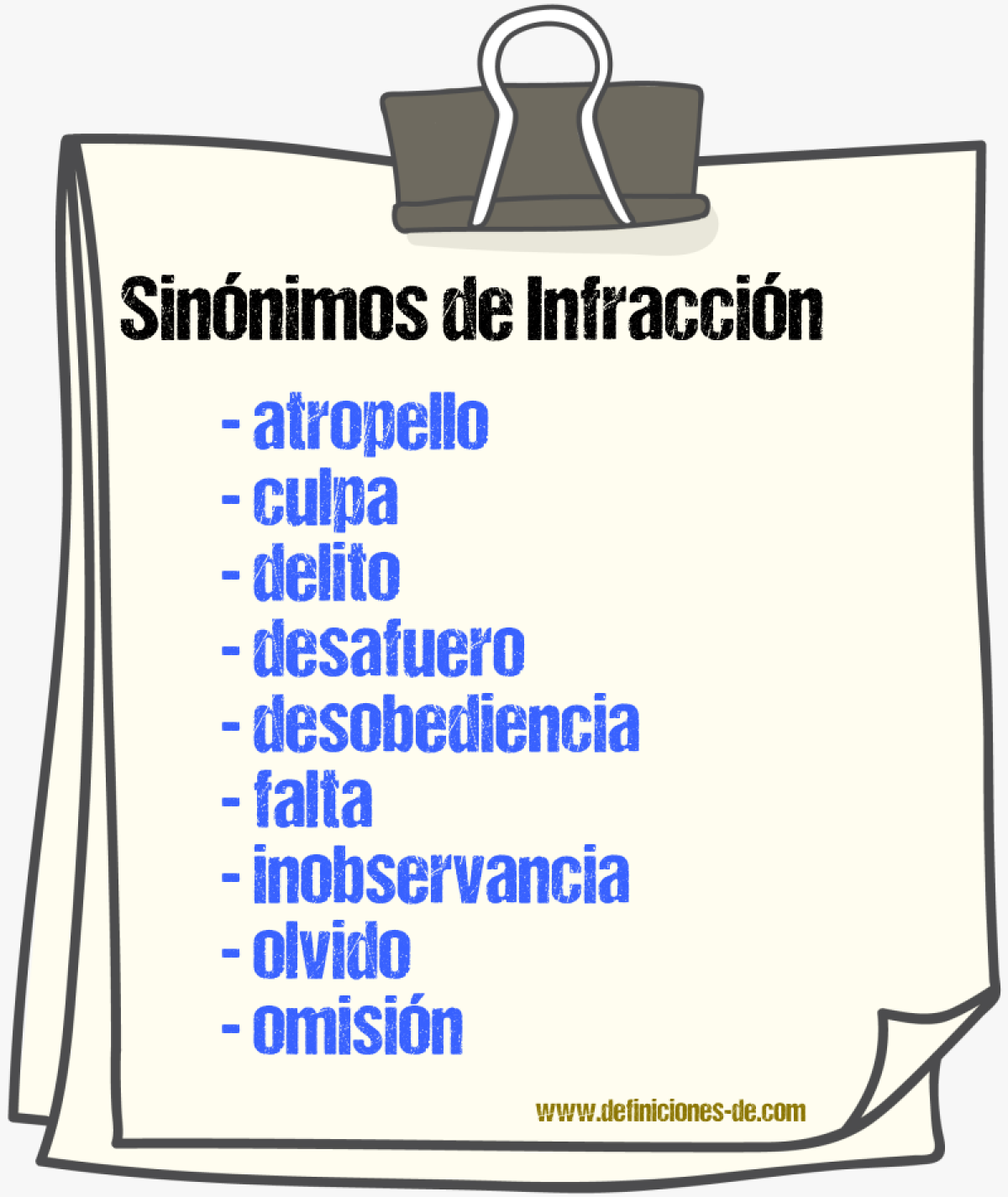 Sinnimos de infraccin