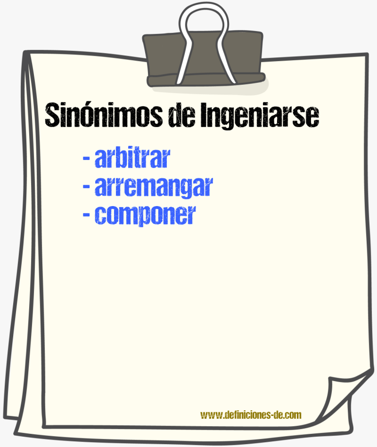 Sinnimos de ingeniarse