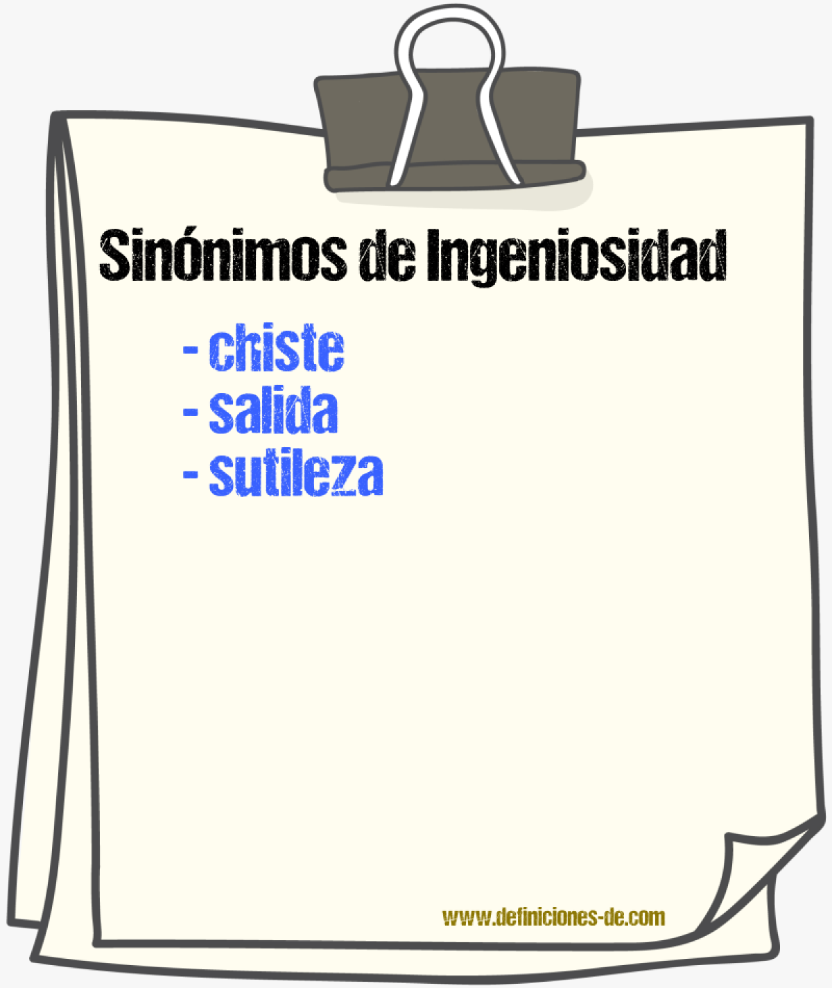 Sinnimos de ingeniosidad