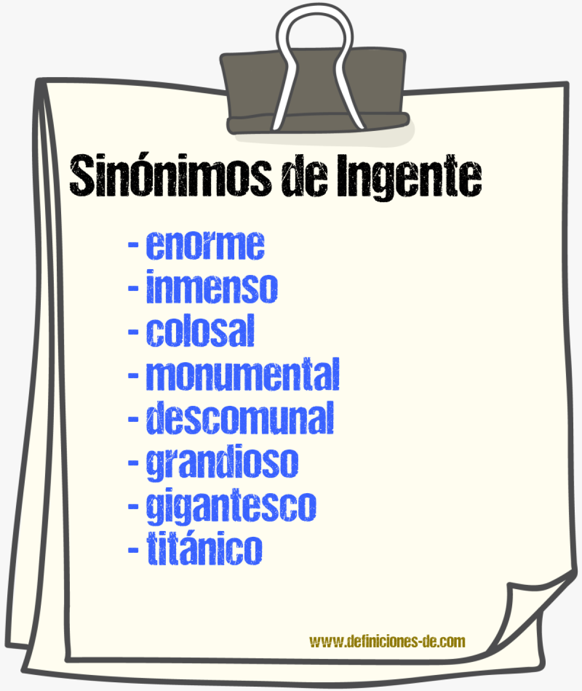 Sinnimos de ingente