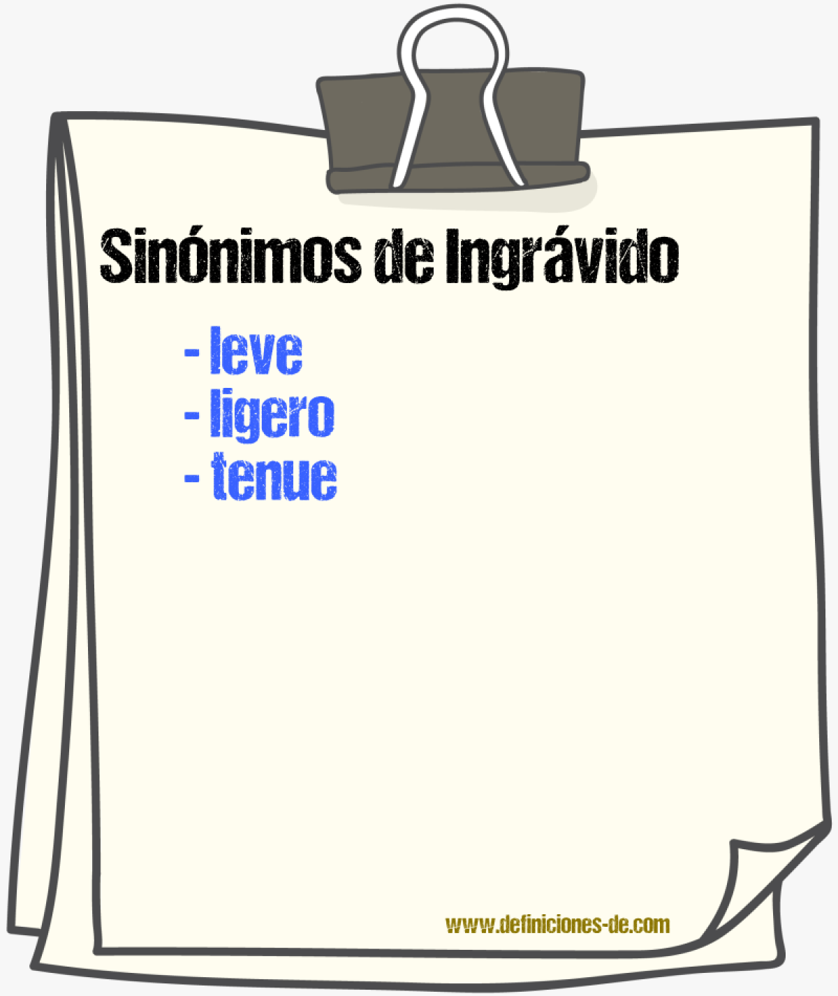 Sinnimos de ingrvido