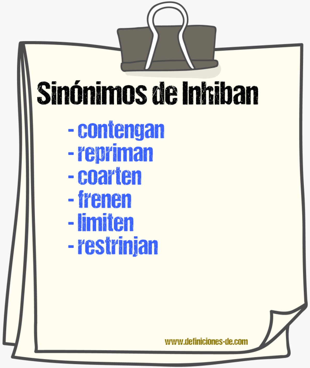 Sinónimos de inhiban