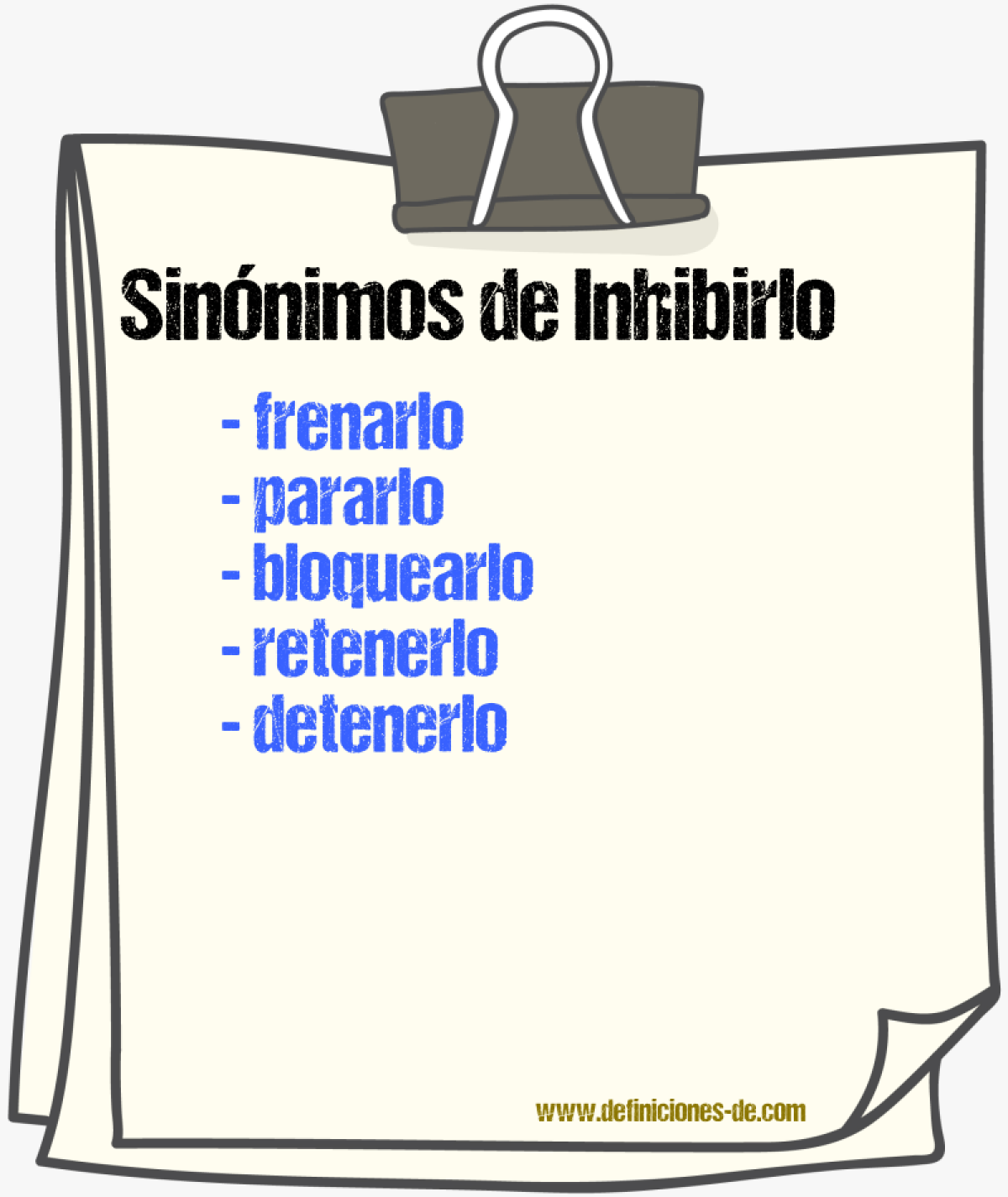 Sinónimos de inhibirlo