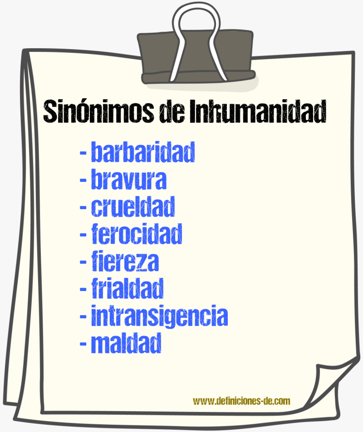 Sinnimos de inhumanidad