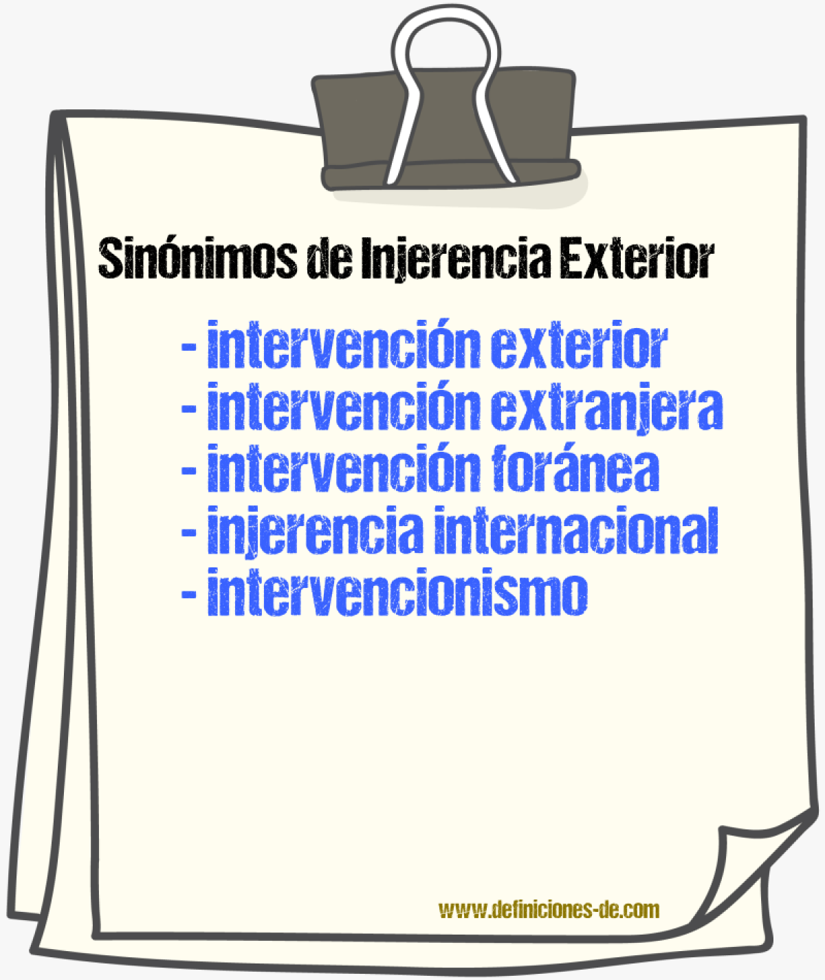 Sinónimos de injerencia exterior